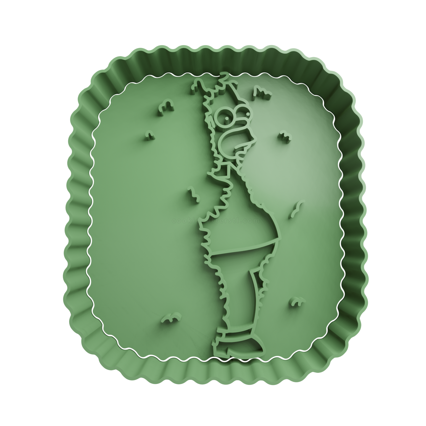Homer Simpson in Bushes Cookie Cutter
