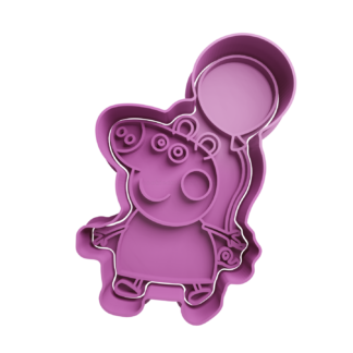 Peppa Pig with Balloon Cookie Cutter
